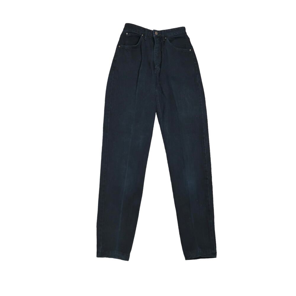 Vintage 90s Edwin black denim high rise straight leg mom jeans 24"